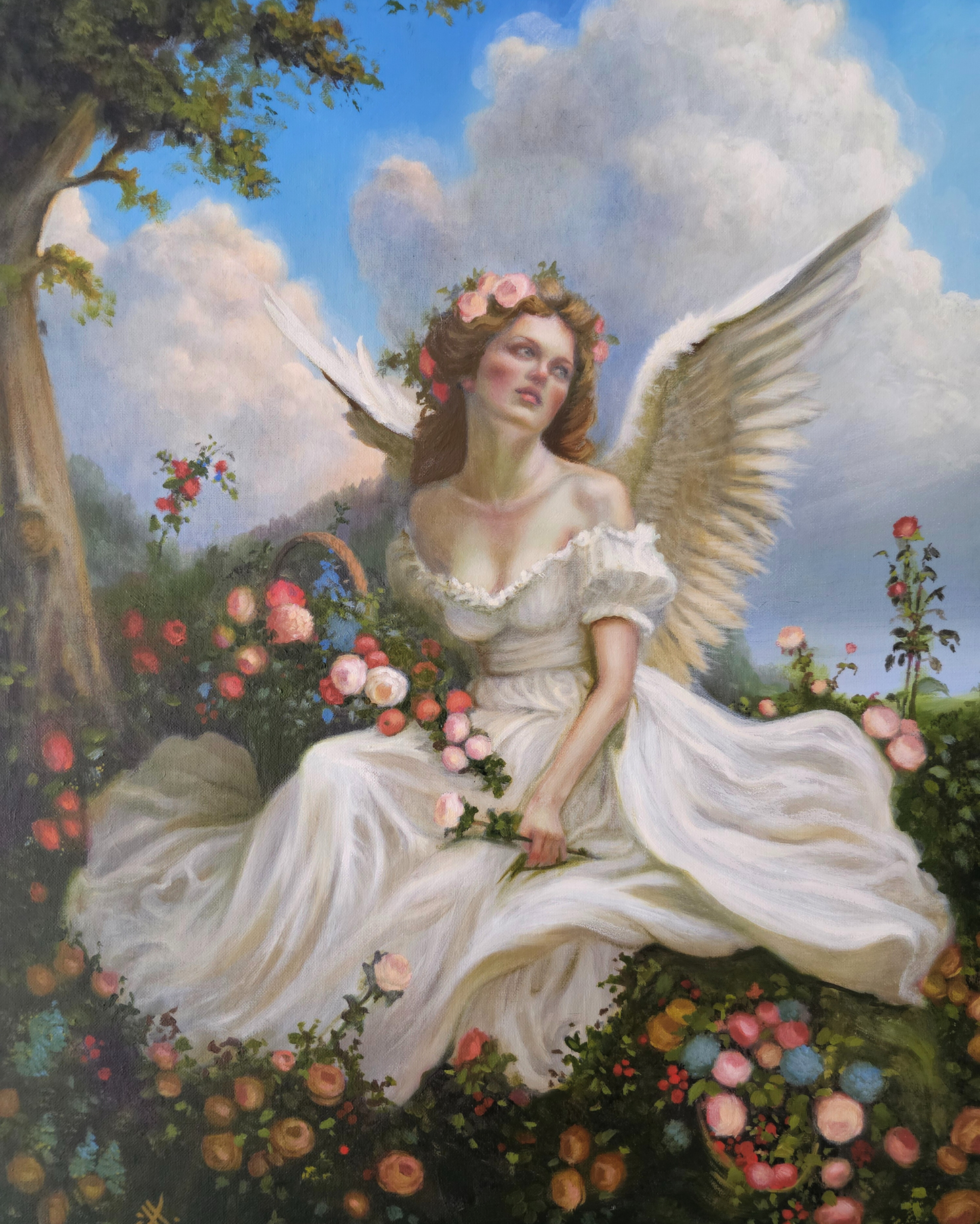 Antheia, Goddess of Gardens oil painting