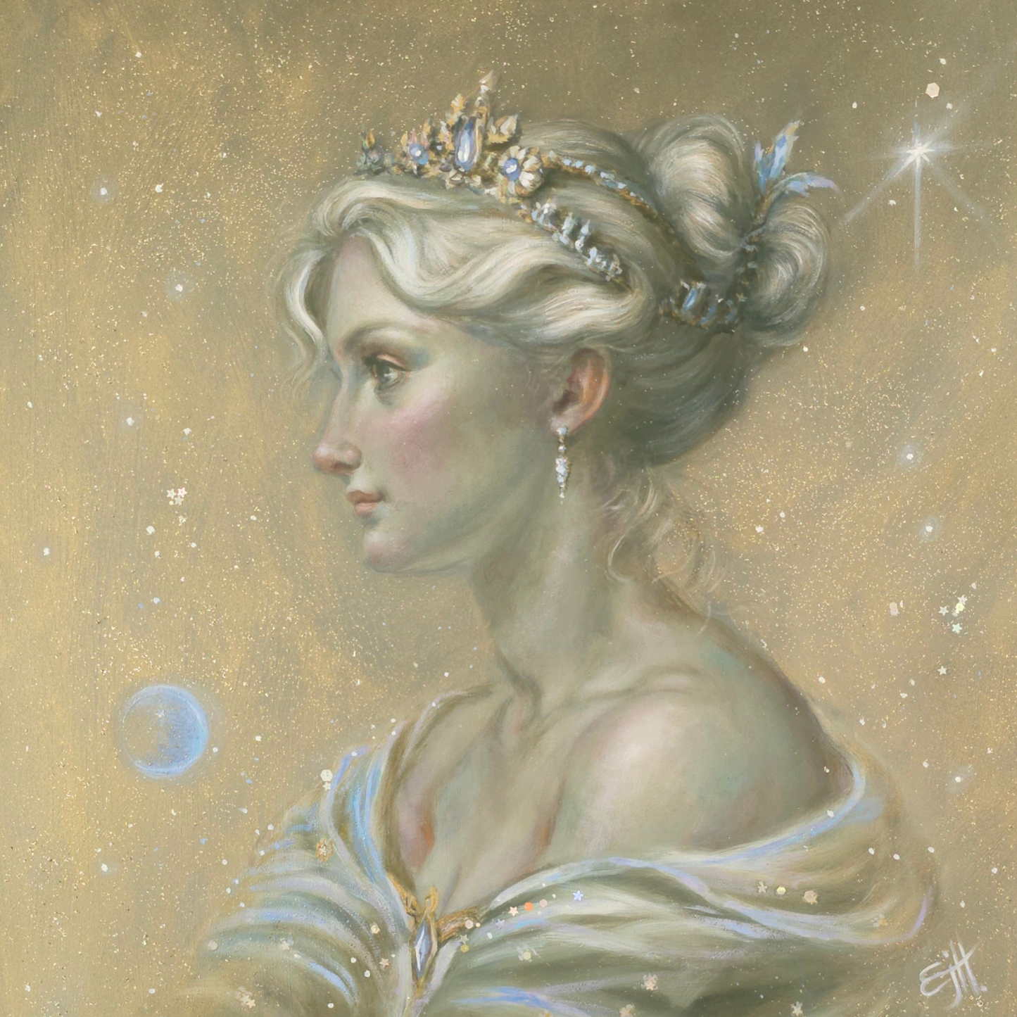 Daughter of the Moon, oil painting