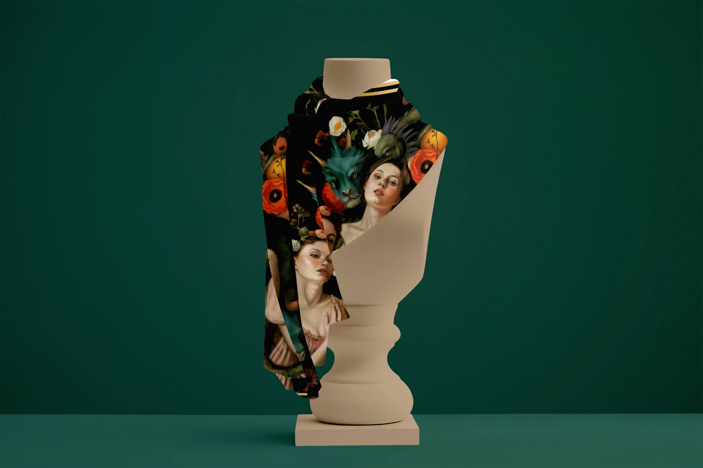 Silk sensation scarf - Dragon Bond