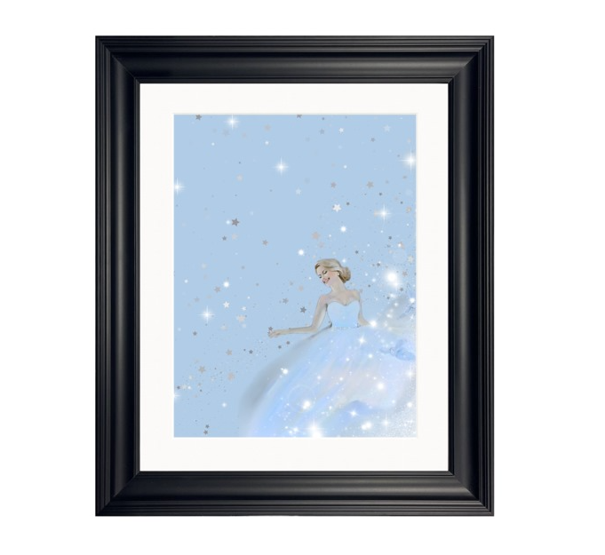 Cinderella in Blue - Framed Fine Art Print