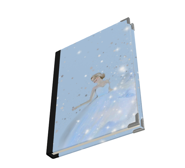 Cinderella in blue 2025 Luxury Satin Covered Diary