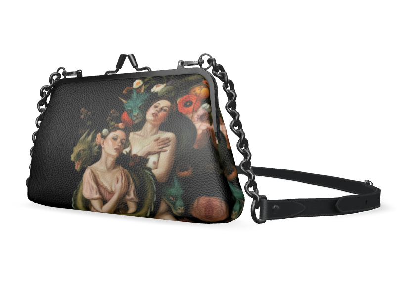 Dragon Bond Metal Frame Clutch Bag