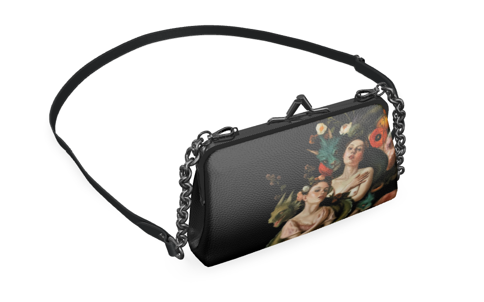 Dragon Bond Metal Frame Clutch Bag