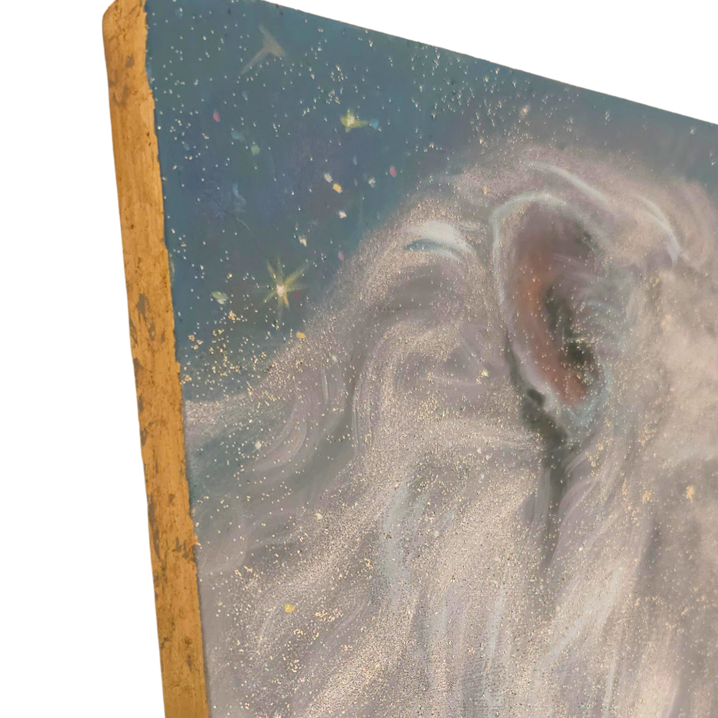 King of the Cosmos, Celestial Realism Oil Painting