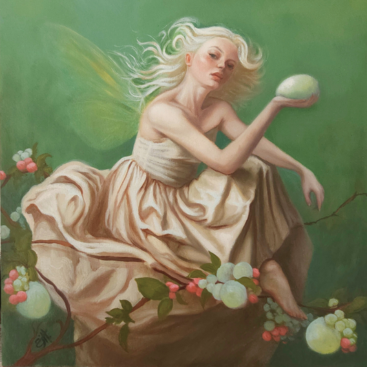 Snowberry, oil painting