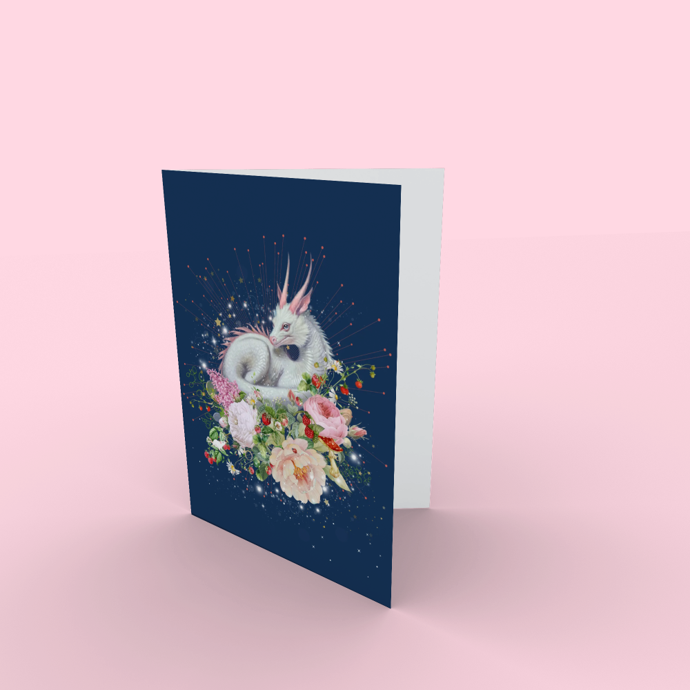 10 blank cards with envelopes - Fantasy in Bloom