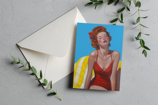 10 blank cards with envelopes - Saint Rémy 'Ruby'