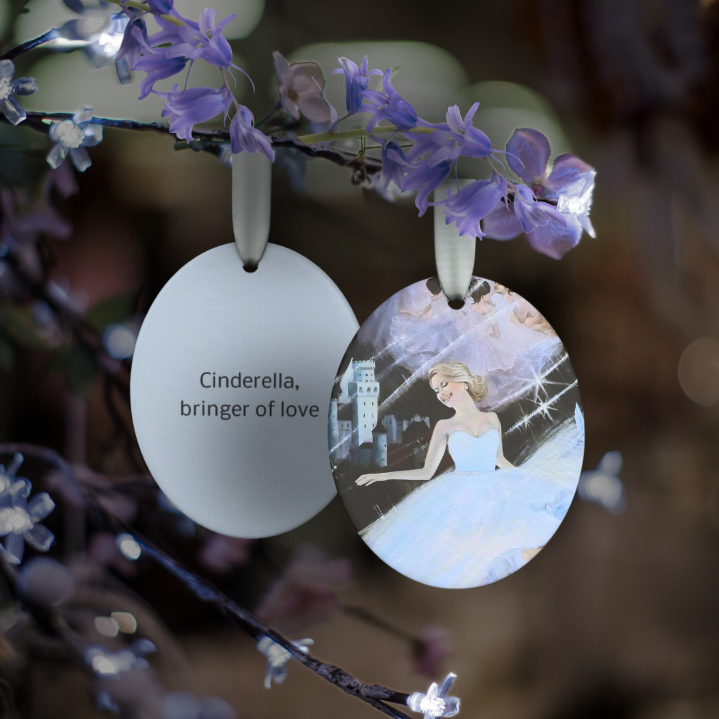 Cinderella Hand-made Oval Ornament