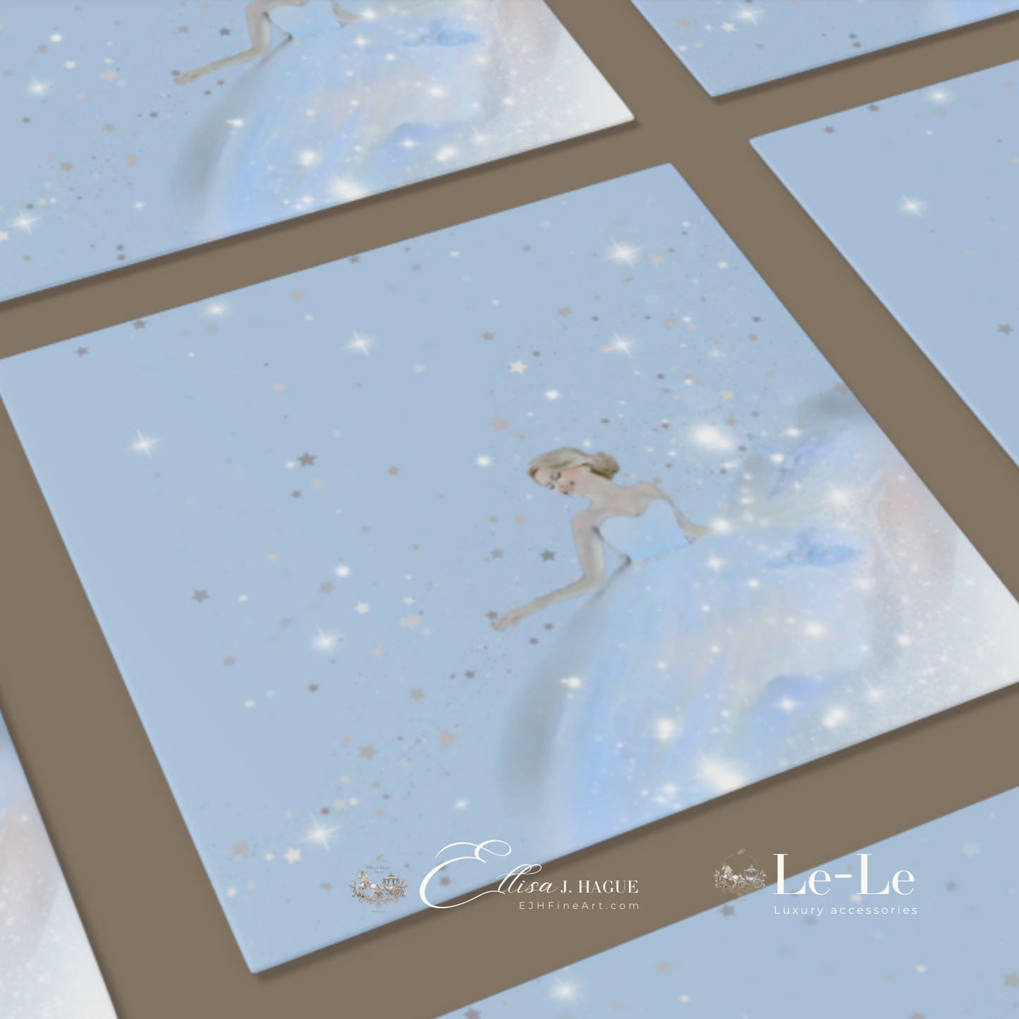 10 blank cards with envelopes - Fairy Tale Blue