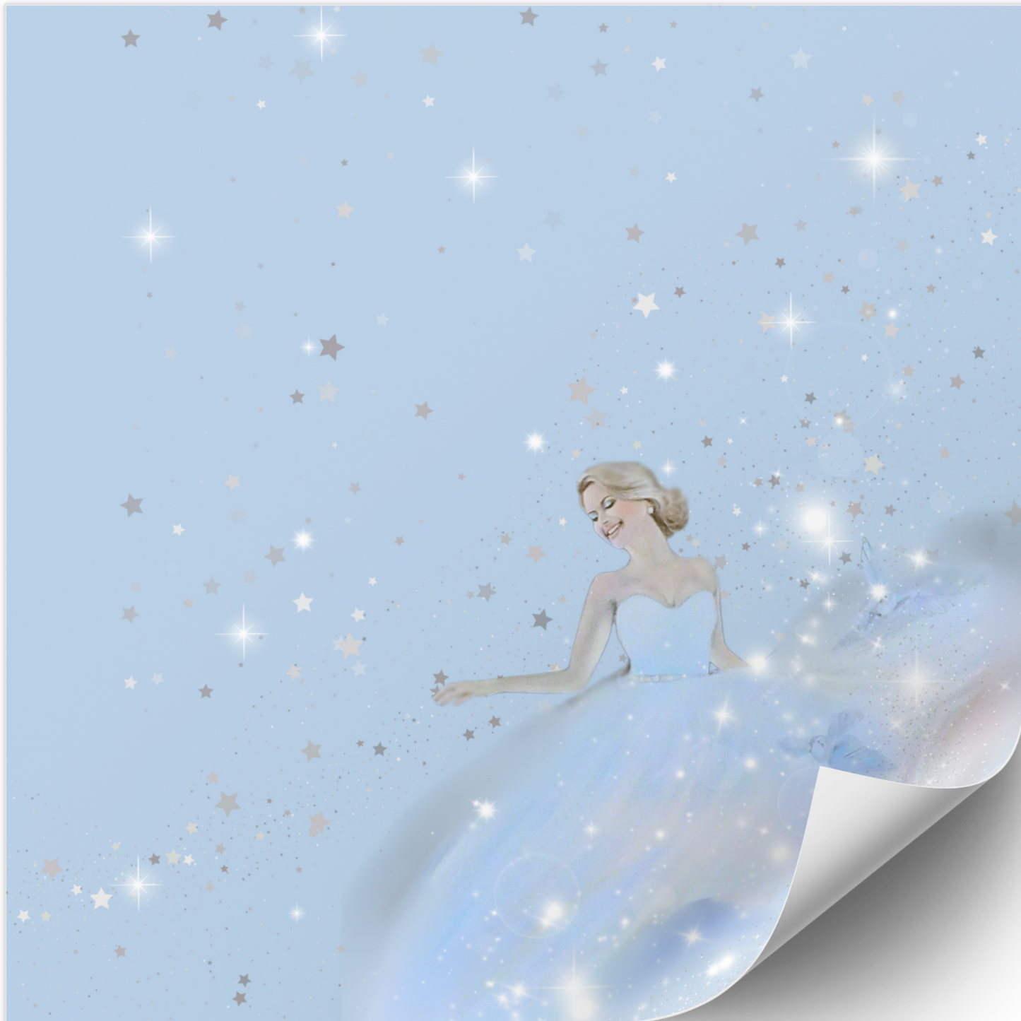 Cinderella in Blue fine art print - DIGITAL DOWNLOAD