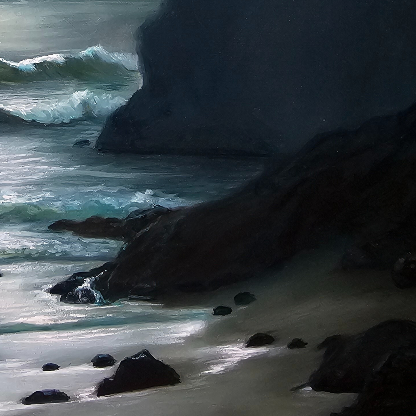 Unframed museum quality print - La Luna nocturne seascape