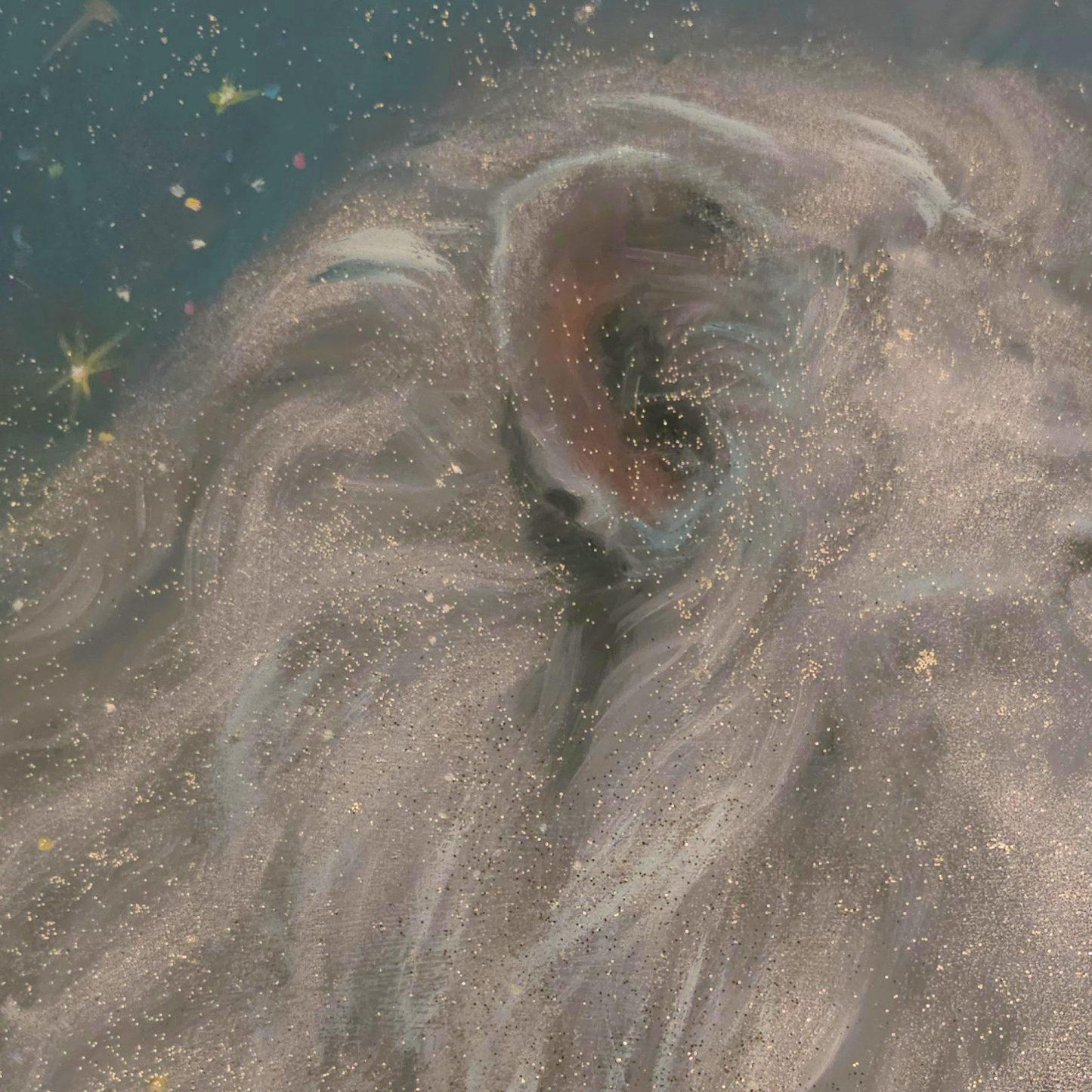 King of the Cosmos, Celestial Realism Oil Painting