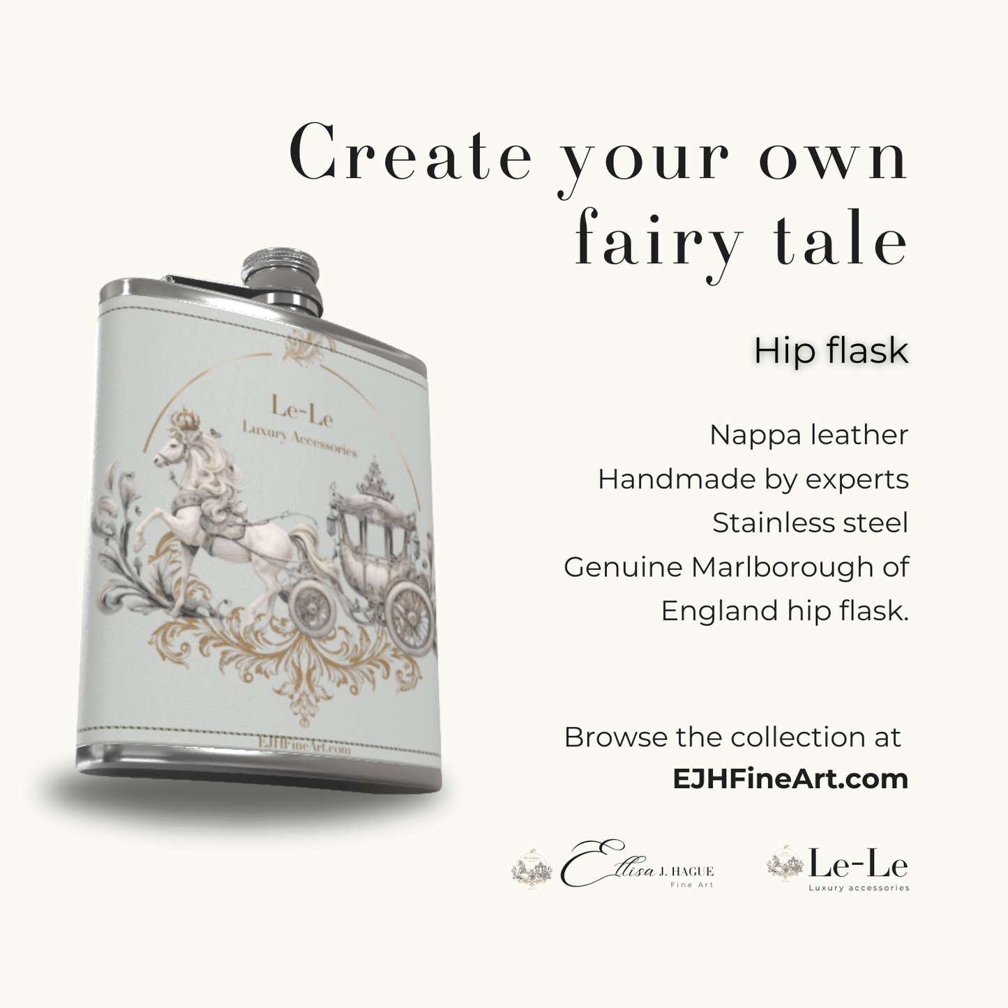 Hedgerton Fairy Leather Hip Flask