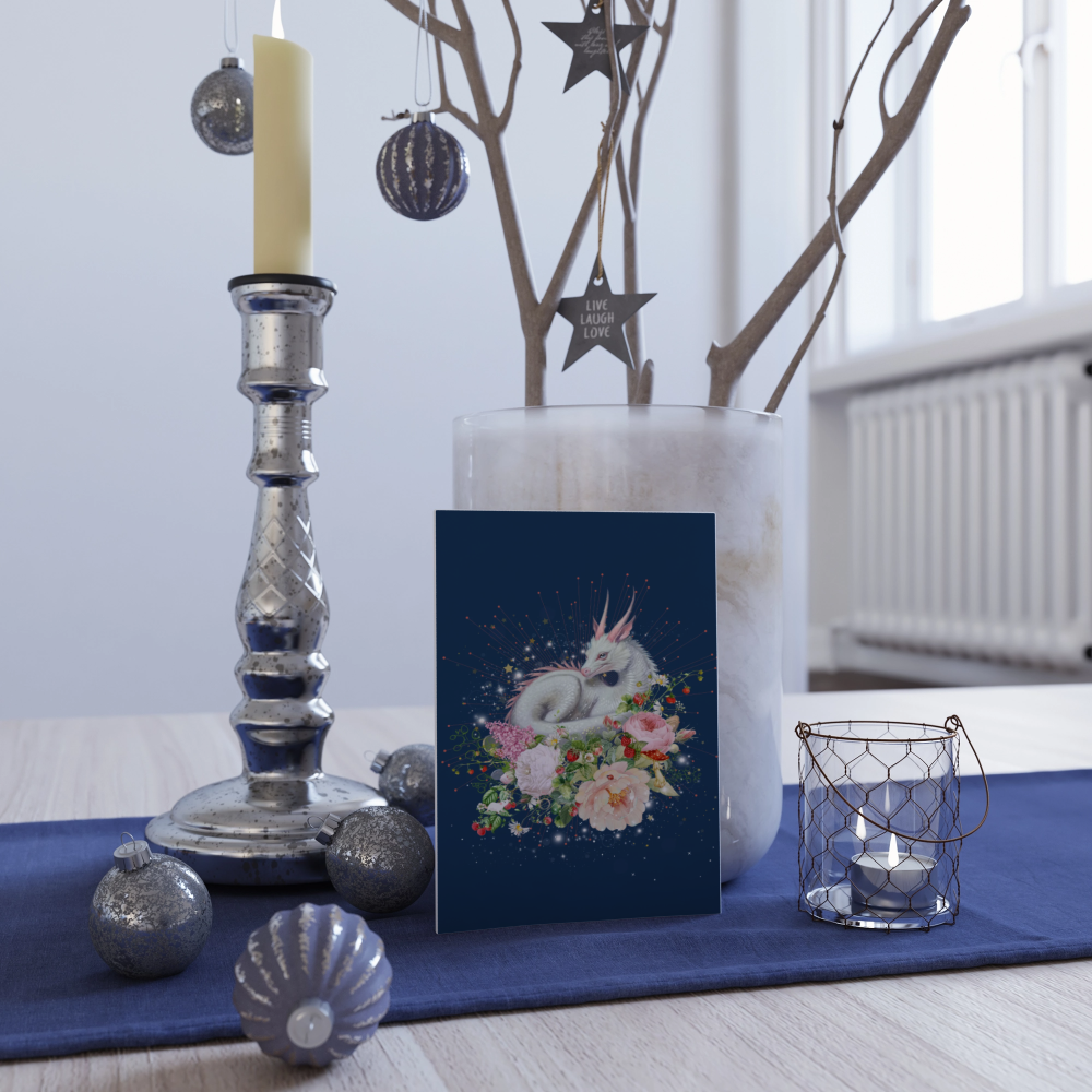 10 blank cards with envelopes - Fantasy in Bloom