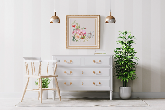 Unframed museum quality print - Les Jardins de Clémence - Powder Pink