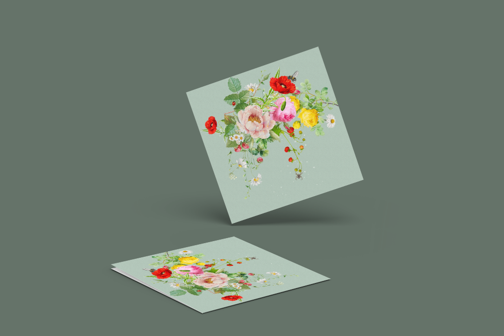 10 blank cards with envelopes - Softest Sage