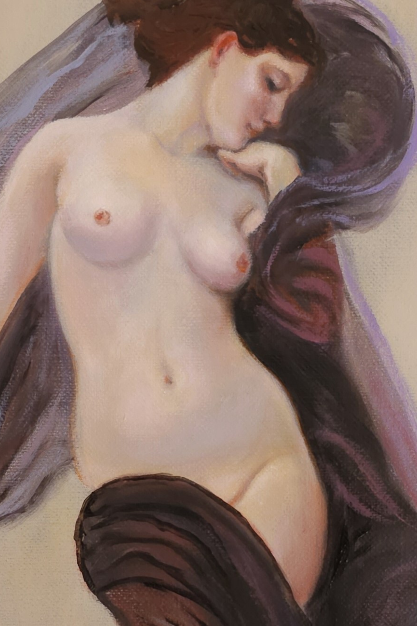 Bouguereau study 'Humeur Nocturne' oil painting