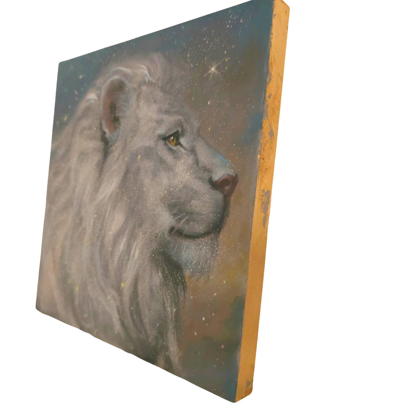 King of the Cosmos, Celestial Realism Oil Painting