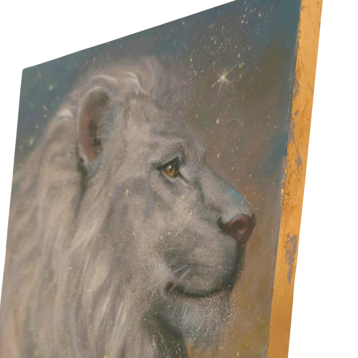 King of the Cosmos, Celestial Realism Oil Painting