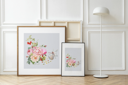 Unframed museum quality print - Les Jardins de Clémence - Silver