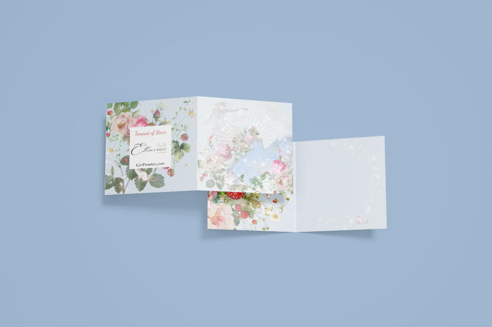 10 blank cards with envelopes - Tempest of Stars