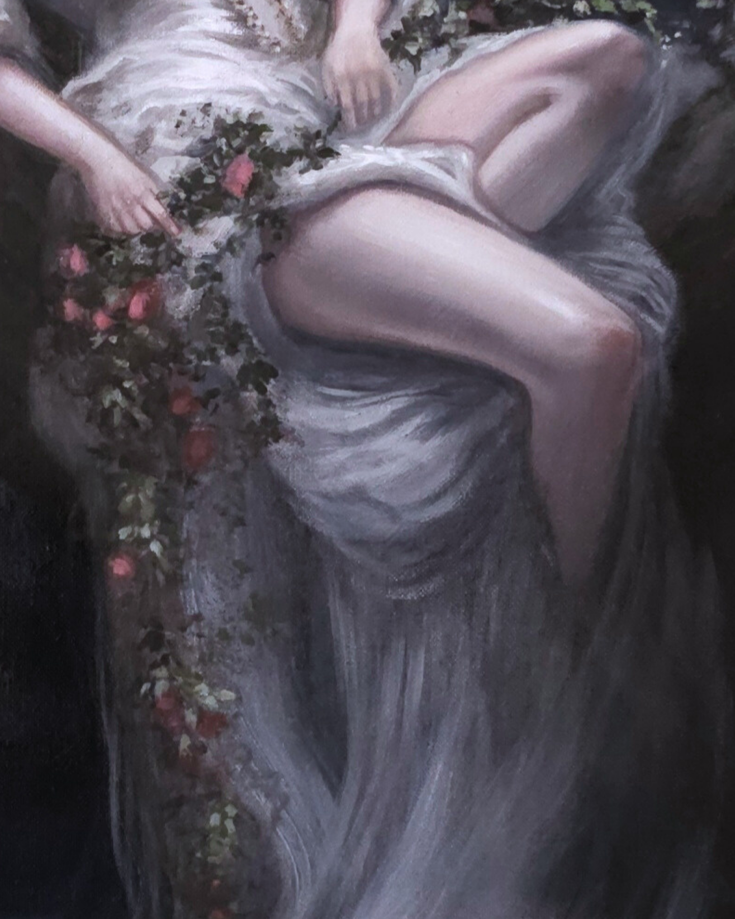 Titania, queen of the fairies. Fairy tale oil painting